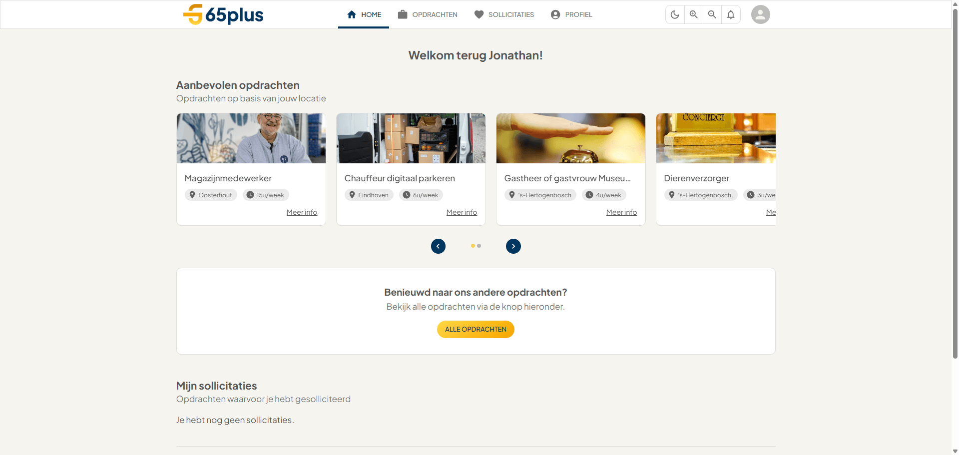 Mijn 65plus - Homepagina